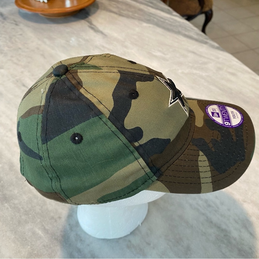 New Era NFL Cap Camouflage Ball Cap Youth ball hat metal clasp green - Picture 2 of 9